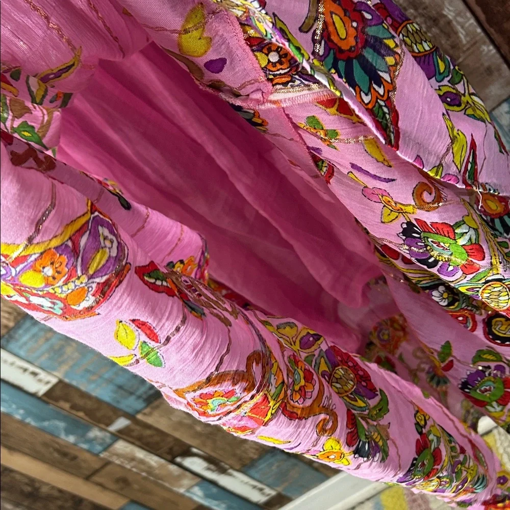 Pink Floral Bohemian Maxi Dress - Women's - Picture 12 of 16